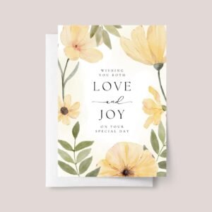 Personalized Anniversary Card For Daughter/Son in Law with Yellow Flowers - Image 2 Personalized Anniversary Card For Daughter/Son in Law with Yellow Flowers