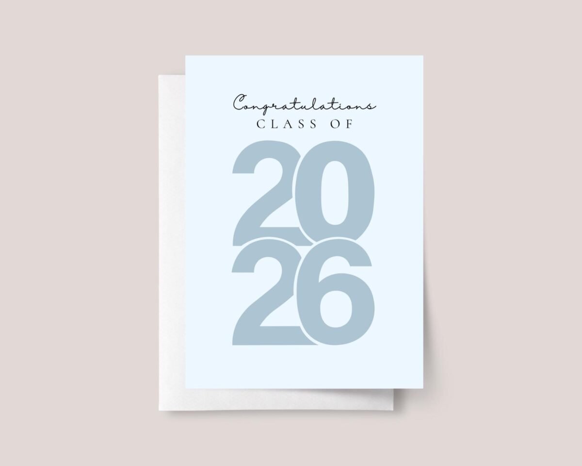 Blue Graduation Card for Class of 2026 | Graduation Gift for Boy