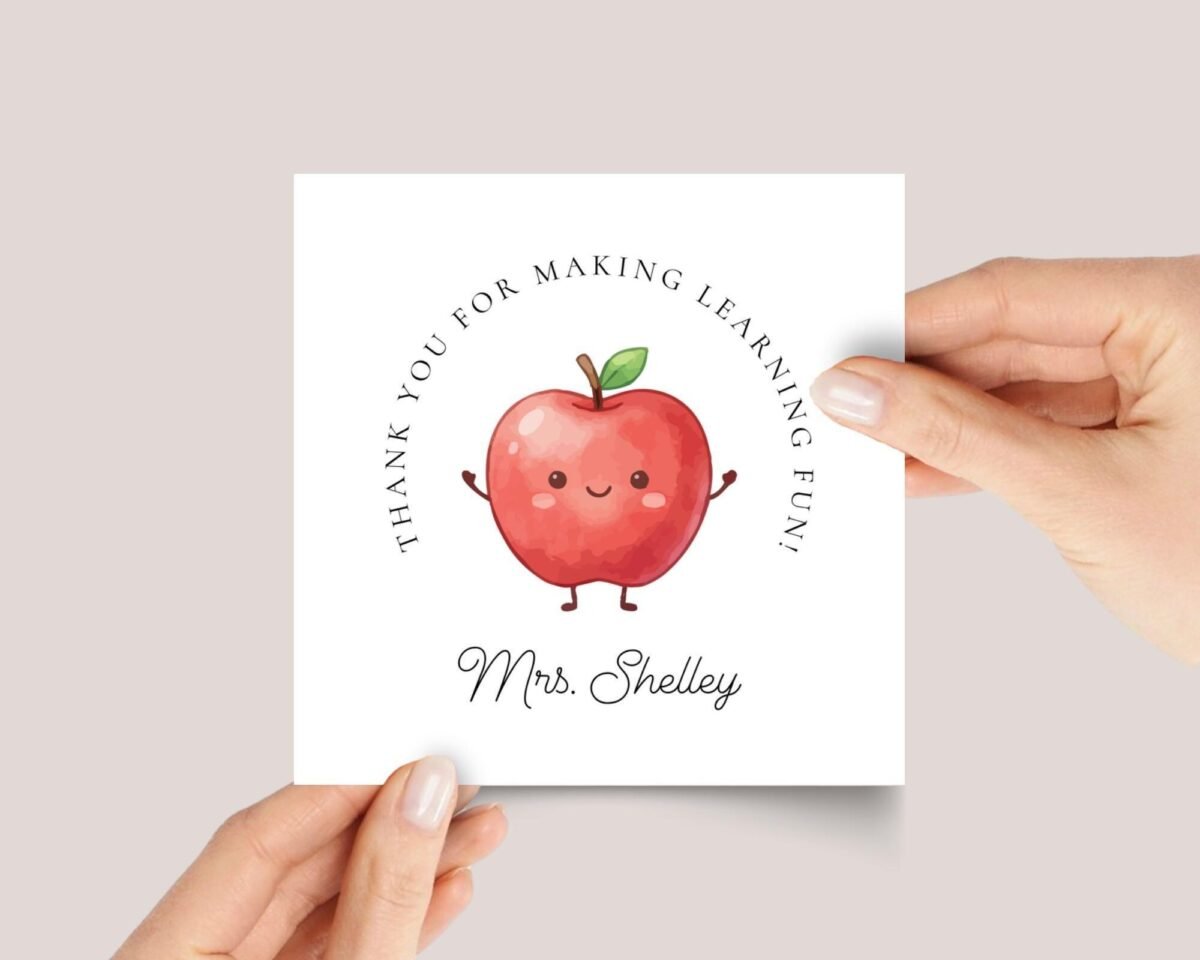 Personalized Thank You Card for Elementary Teacher | Big Apple