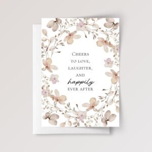 Floral Wedding Card for Couple, Son and Daughter in Law| Happily Ever After
