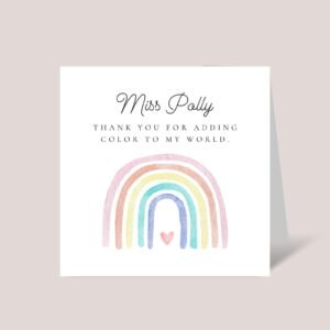 Personalized Thank You Card for Art Teacher