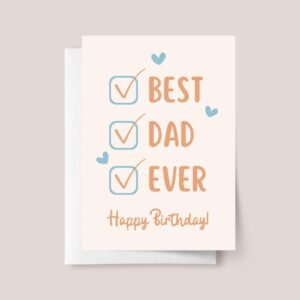 Birthday Card for Dad with Checklist