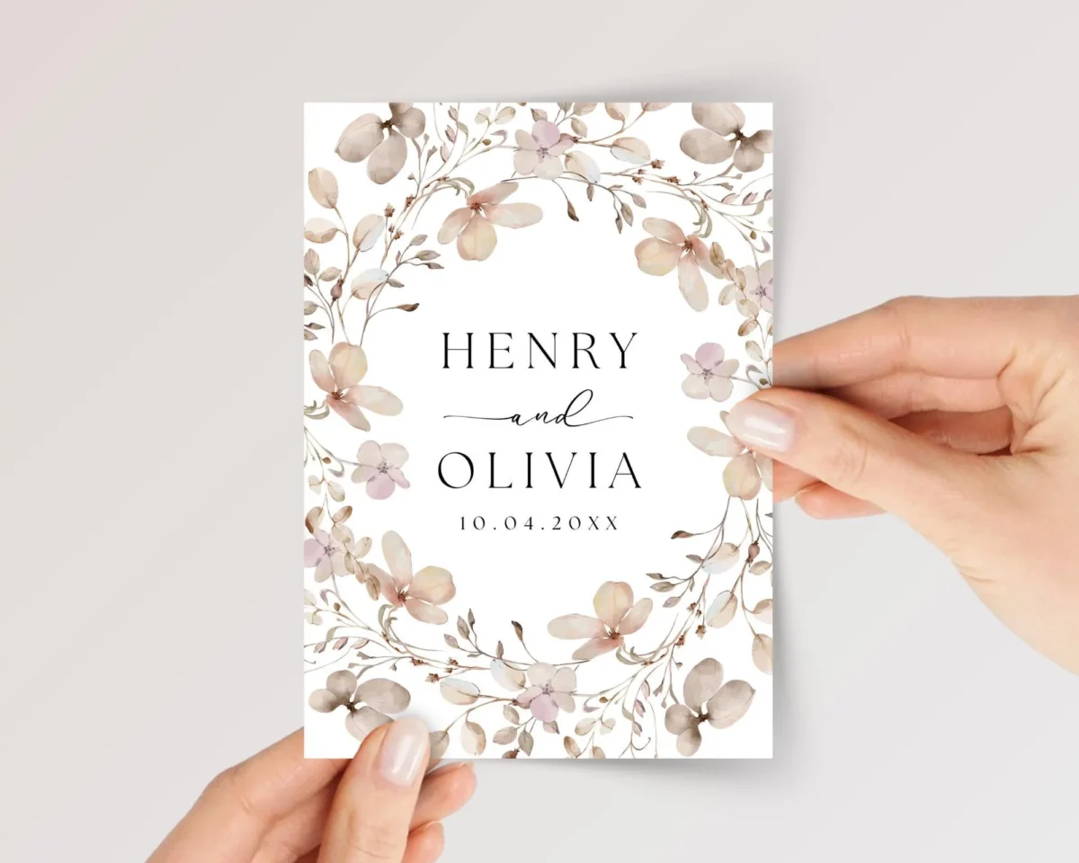 Custom Fall Wedding Card for Couple/Son and Daughter in Law