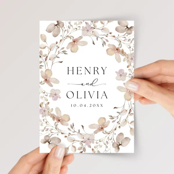 Custom Fall Wedding Card for Couple/Son and Daughter in Law - Image 1 Custom Fall Wedding Card for Couple/Son and Daughter in Law
