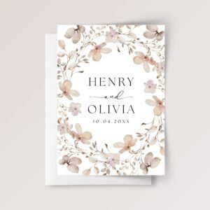Custom Fall Wedding Card for Couple/Son and Daughter in Law