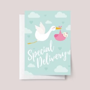 Baby Shower Card for Newborn Girl: Special Delivery