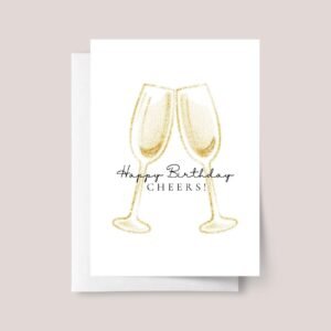21st Birthday Card: Champagne Cheers
