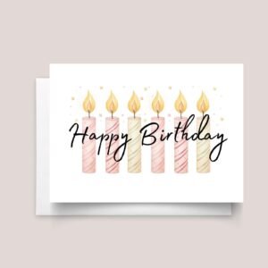 Personalized 6th Birthday Card for Daughter/Granddaughter with Six Candles