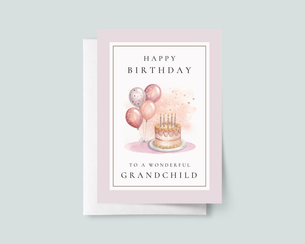Personalized First Birthday Card for Granddaughter Turning One