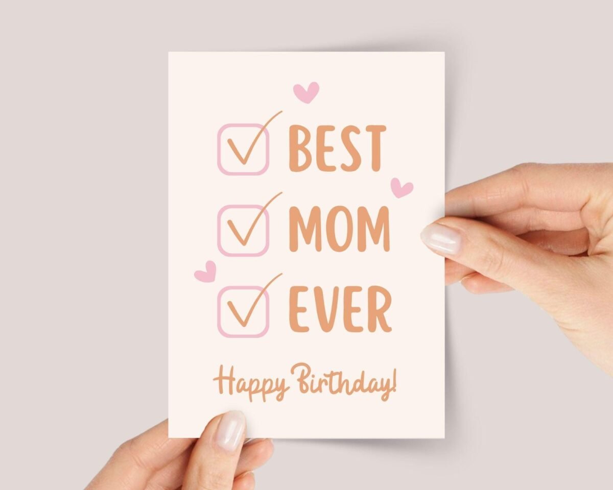 Birthday Card for Best Mom Ever - Image 1 Birthday Card for Best Mom Ever