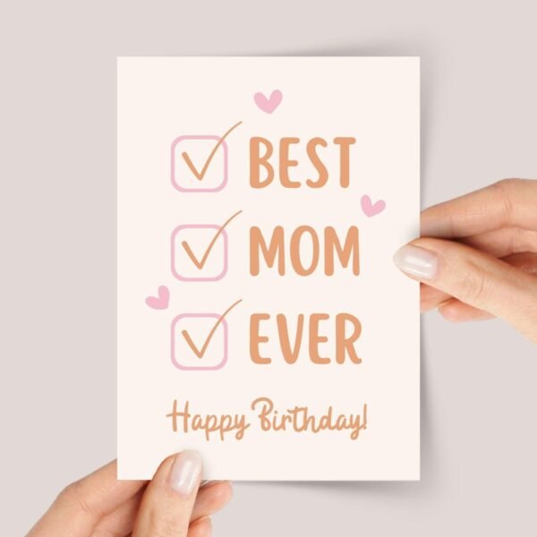 Birthday Card for Best Mom Ever