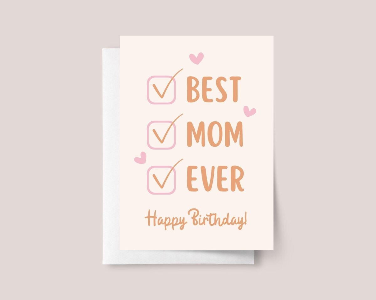 Birthday Card for Best Mom Ever - Image 2 Birthday Card for Best Mom Ever