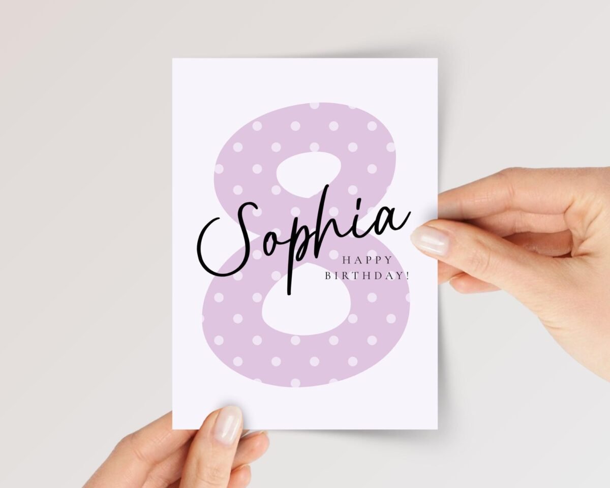 8th Birthday Card for Girl/Boy Turning Eight