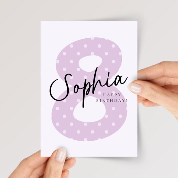 8th Birthday Card for Girl/Boy Turning Eight