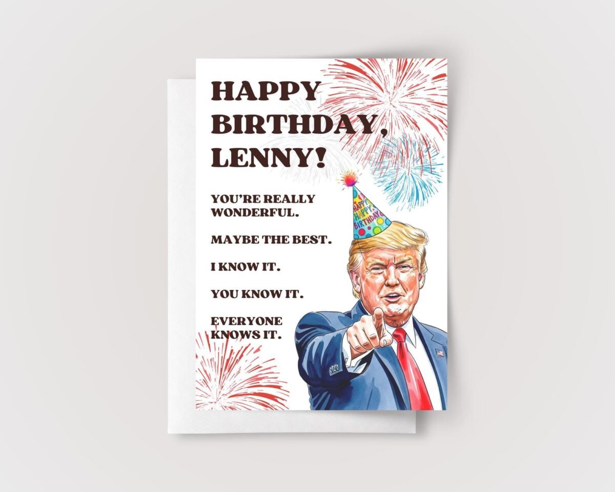 Funny Trump Birthday Card For Republican Husband/Boyfriend, Wife/Girlfriend