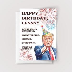 Funny Trump Birthday Card For Republican Husband/Boyfriend, Wife/Girlfriend