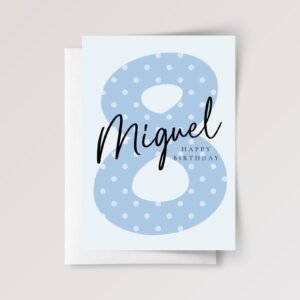 8th Birthday Card for Girl/Boy Turning Eight