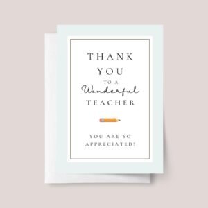 Thank You Card for Teacher Appreciation Day