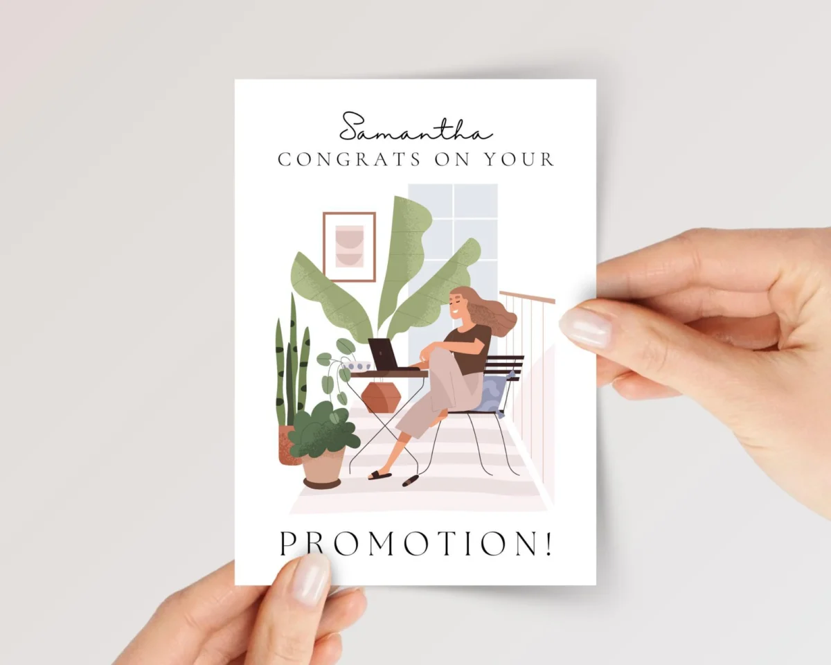 Personalized Work Promotion Card for Girl Boss, Wife/Daughter