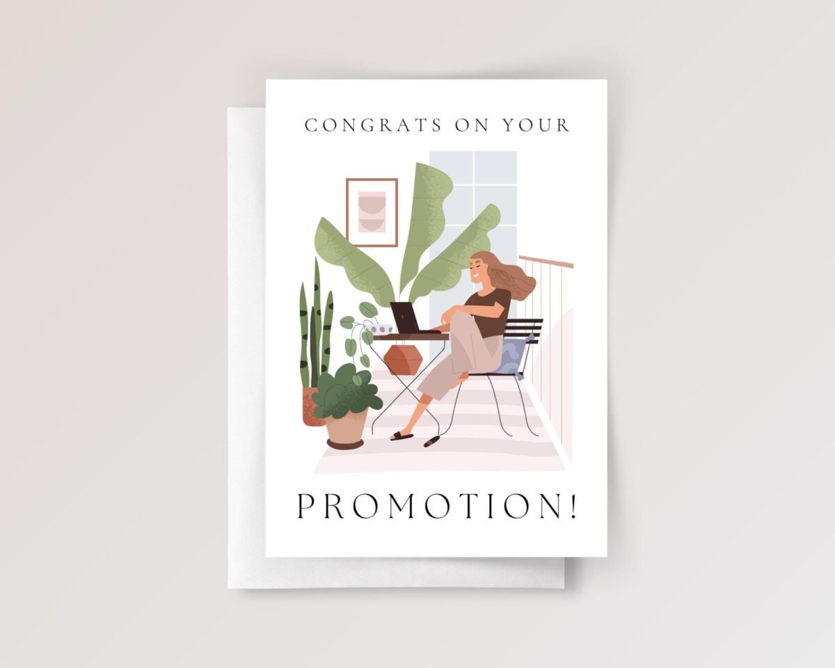 Personalized Work Promotion Card for Girl Boss, Wife/Daughter
