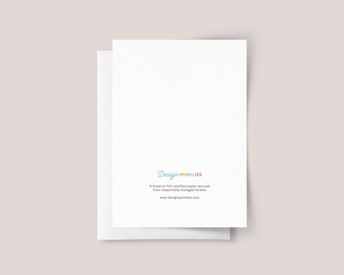 Personalized 5th Birthday Card for Kids with Cake and Five Candles