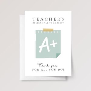 Thank You Card for Teacher Appreciation Day