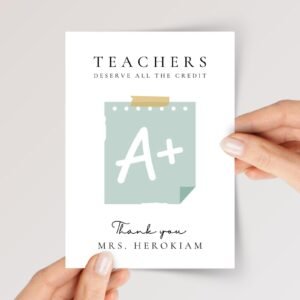 Thank You Card for Teacher Appreciation Day