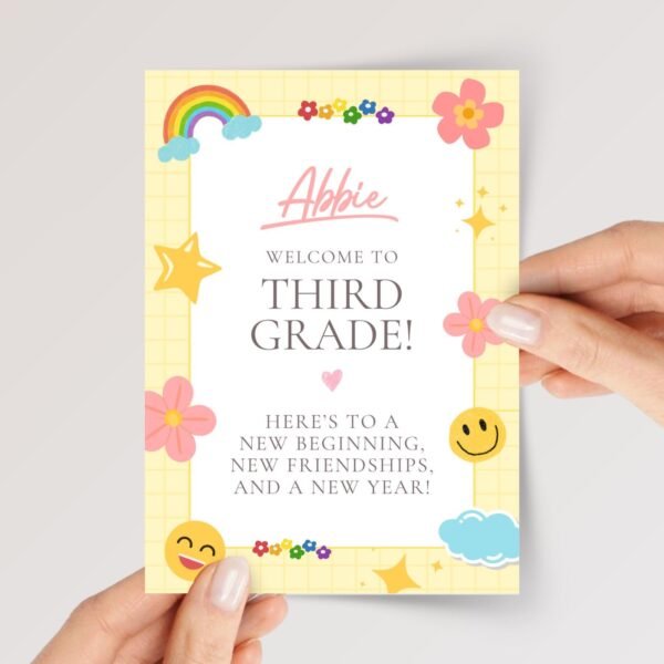 Back to School Card for First, Second, Third Grade Students - Image 1 Back to School Card for First, Second, Third Grade Students