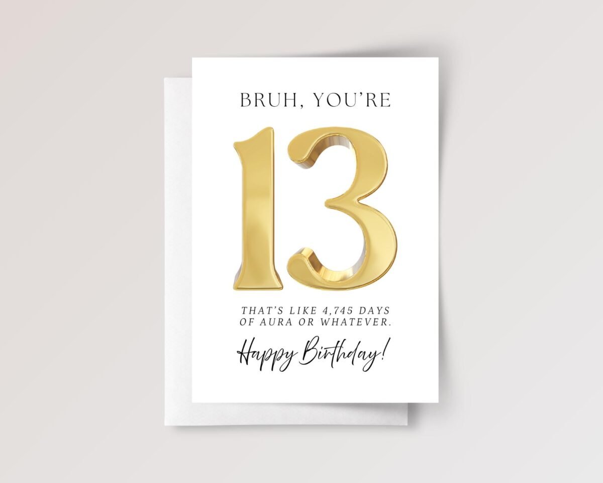 Aura Birthday Card for Teen Son/Daughter Turning 12, 13, 14, 15, 16