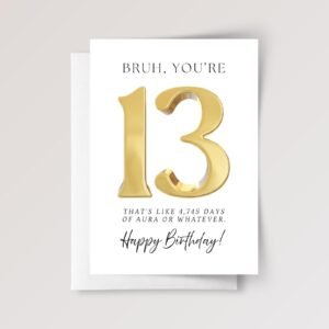 Aura Birthday Card for Teen Son/Daughter Turning 12, 13, 14, 15, 16