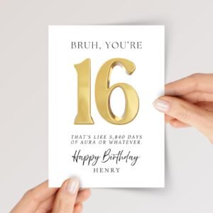 Aura Birthday Card for Teen Son/Daughter Turning 12, 13, 14, 15, 16
