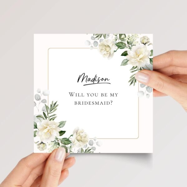 Custom Wedding Card for Bridesmaid/Maid of Honor