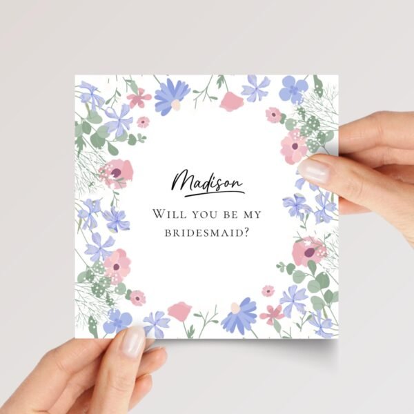 Custom Wedding Card for Bridesmaid/Maid of Honor