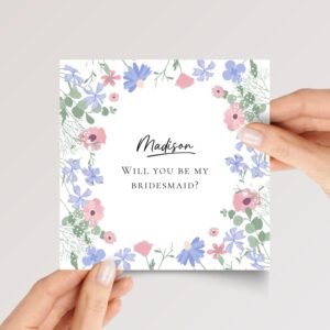 Custom Wedding Card for Bridesmaid/Maid of Honor