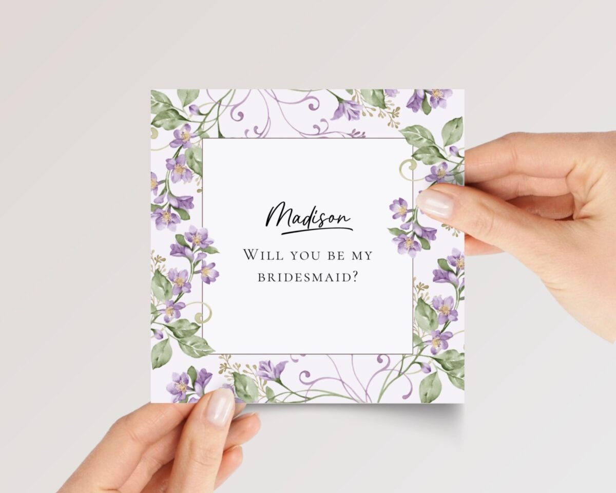 Custom Wedding Card for Bridesmaid/Maid of Honor