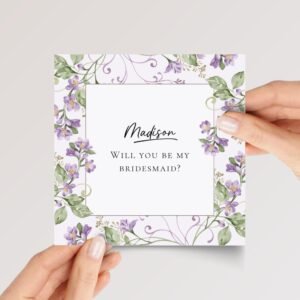 Custom Wedding Card for Bridesmaid/Maid of Honor