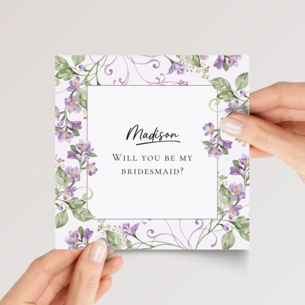 Custom Wedding Card for Bridesmaid/Maid of Honor