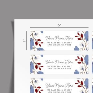 Return Address Labels with Fall Leaves and Berries