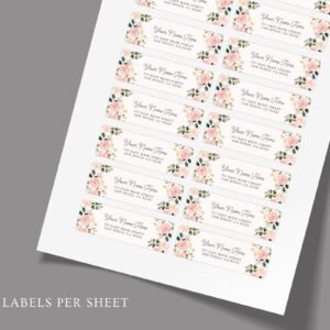 il_fullxfull.8324837491_tdhi-2 Return Address Labels with Pink Roses for Weddings and Invitations