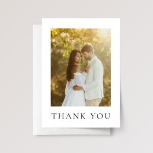 Custom Wedding Photo Thank You Card for Guests with Envelope Custom Wedding Photo Thank You Card for Guests with Envelope