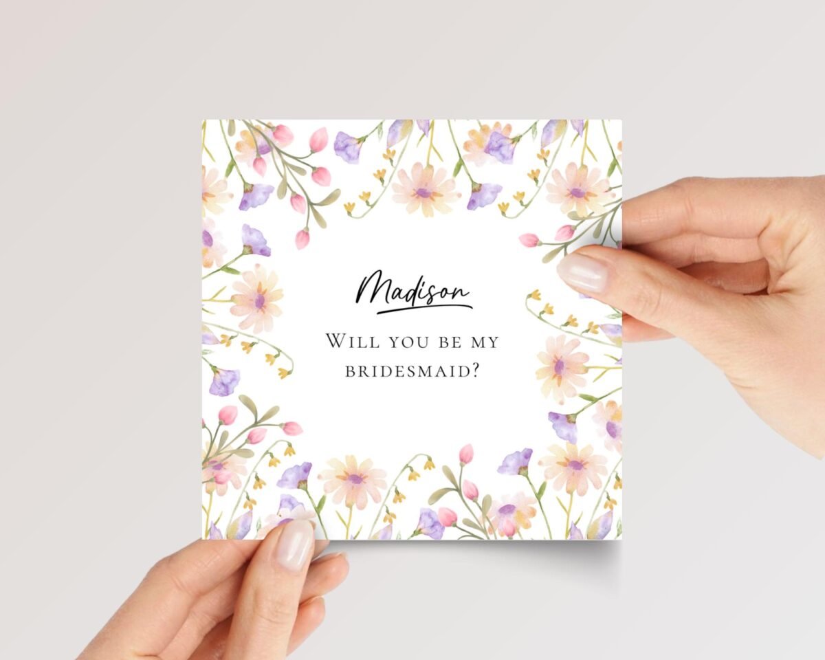 Custom Wedding Card for Bridesmaid/Maid of Honor