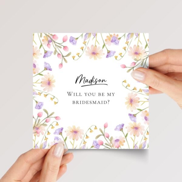 Custom Wedding Card for Bridesmaid/Maid of Honor