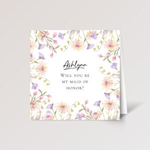 Custom Wedding Card for Bridesmaid/Maid of Honor