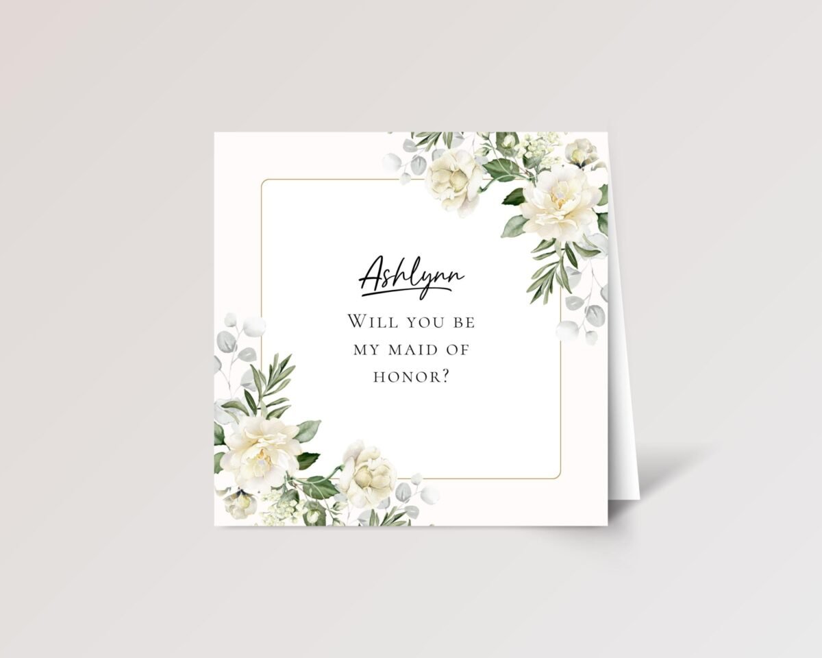 Custom Wedding Card for Bridesmaid/Maid of Honor