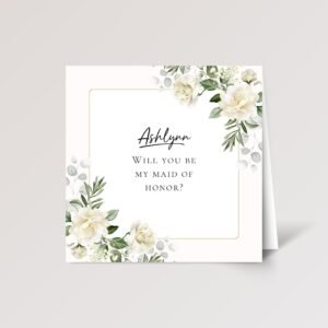 Custom Wedding Card for Bridesmaid/Maid of Honor