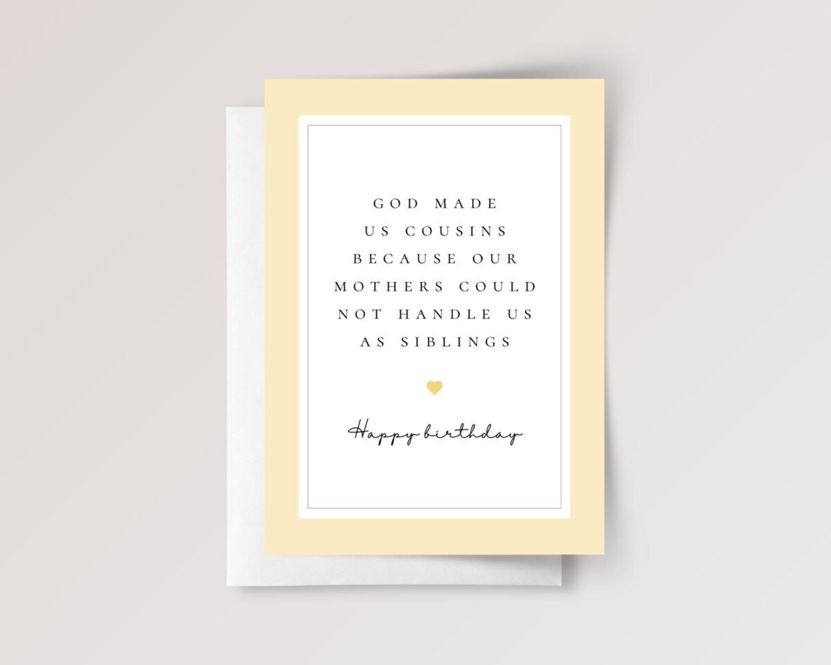 Funny Birthday Card for Cousin