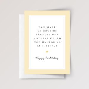 Funny Birthday Card for Cousin