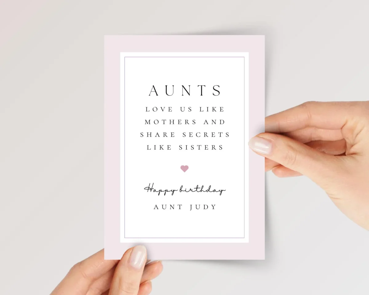 Pink Birthday Card for Aunt | Like Sisters