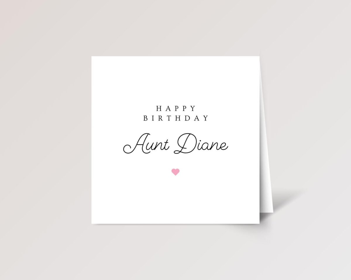 Personalized Birthday Card for Aunt