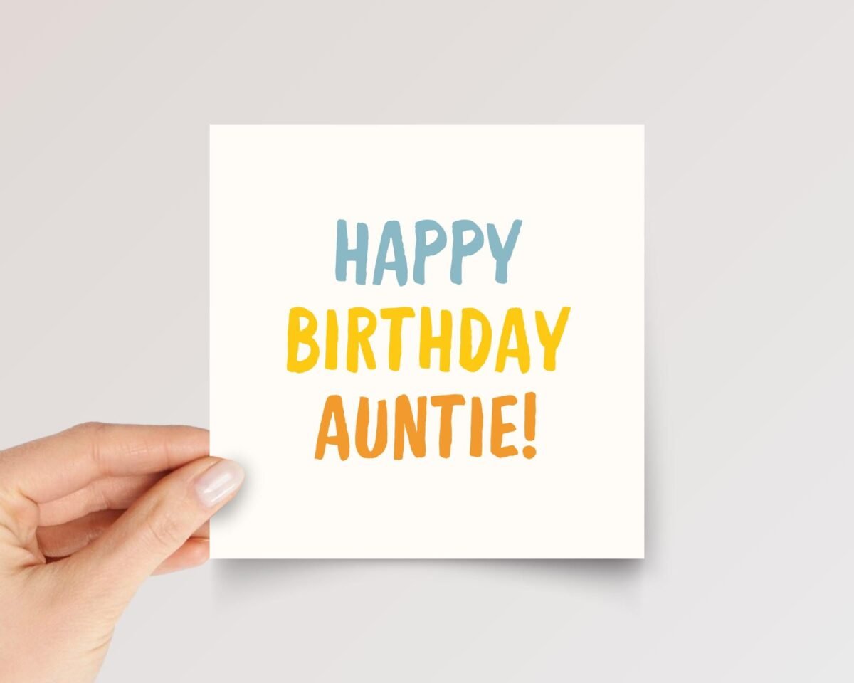 Colorful Birthday Card for Auntie
